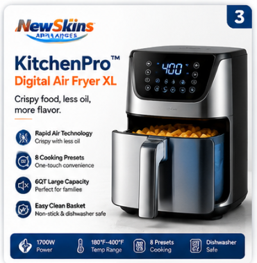 NewSkins™ KitchenPro Digital Air Fryer XL